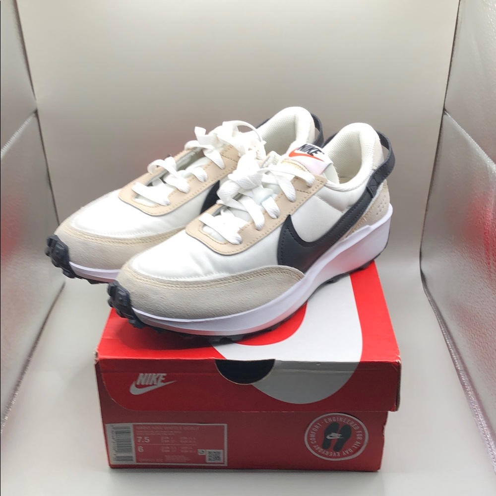 Nike Waffle Debut 'Sanddrift Black' Women's 7.5 New in Box Cream White Black